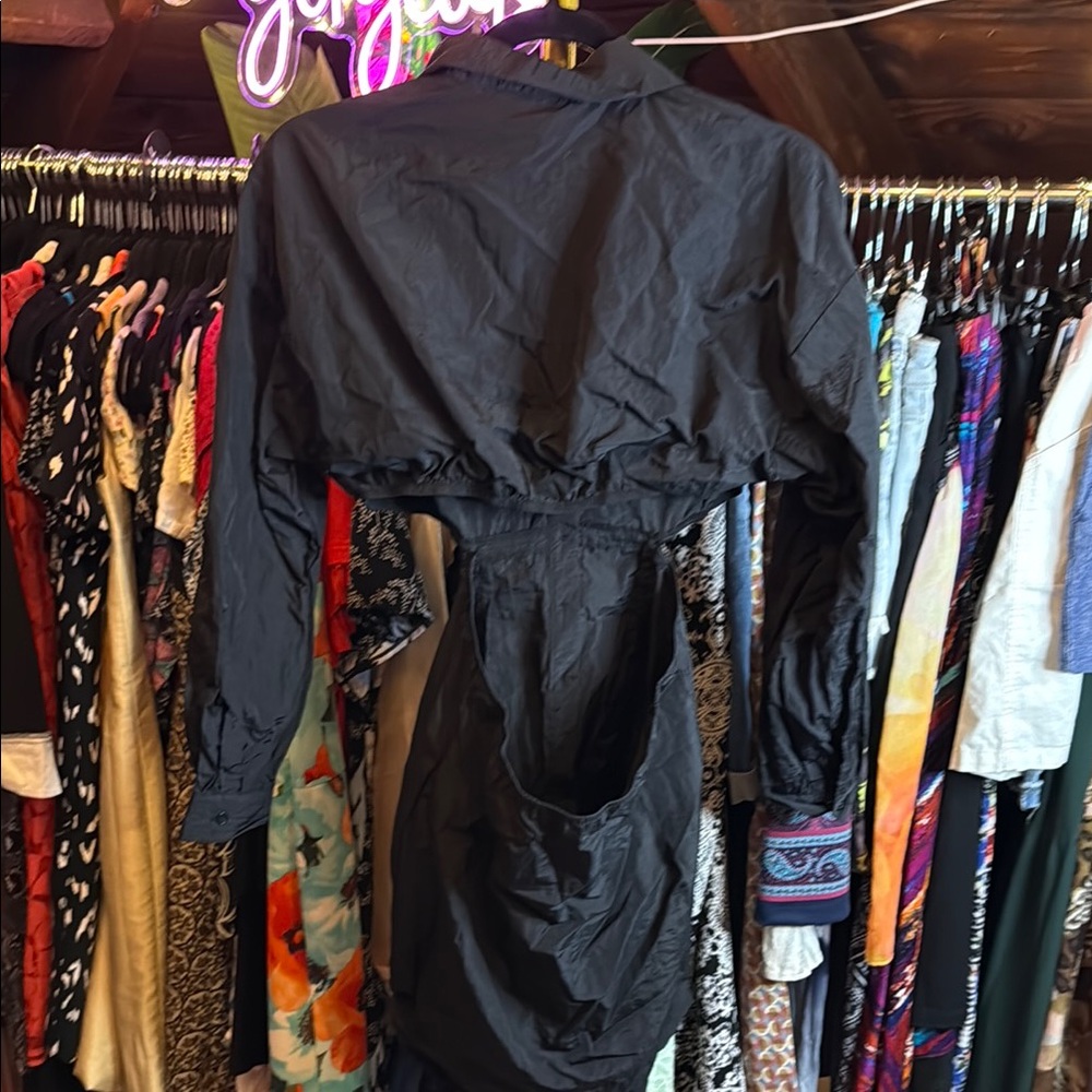 Missguided+ Black Notched Collar Cuffed Sleeve Dress - Picture 3 of 3